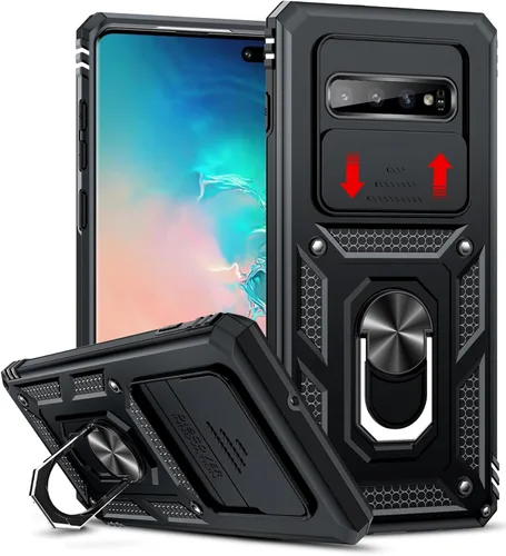 Vista 200 de LeYi Funda para Samsung Galaxy A05 (no compatible con A05S) con protector de pantalla y protector de lente de cámara, funda resistente de grado Negro