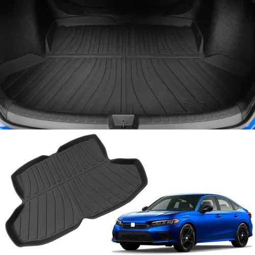 Vista 18 de powoq Alfombrilla de maletero compatible con Kia Carnival 2022-2026, protector de carga con protección para todas las estaciones, alfombrilla