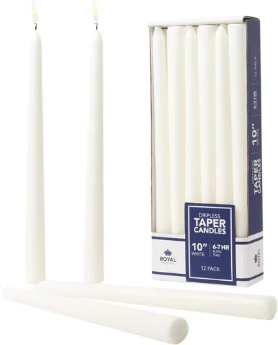 Vista 14 de Royal Imports Velas cónicas sin perfume, elegantes de calidad premium, sin goteo y sin humo, velas de cena sumergidas a mano para bodas, vacaciones