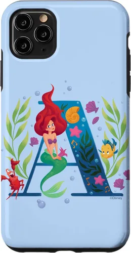 Vista 13 de Disney Carcasa para iPhone 17 con monograma de sirena y letra A para Ariel
