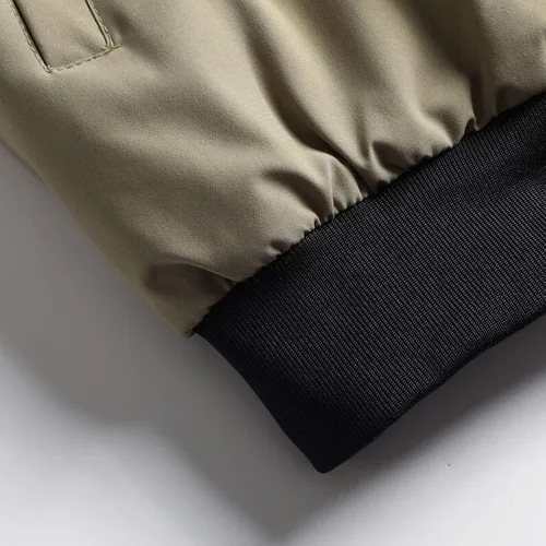 Vista 9 de Chaqueta bomber para hombre, casual, otoño, invierno, primavera, cremallera, ligera, acolchada, cortavientos, abrigos, abrigos, con capucha