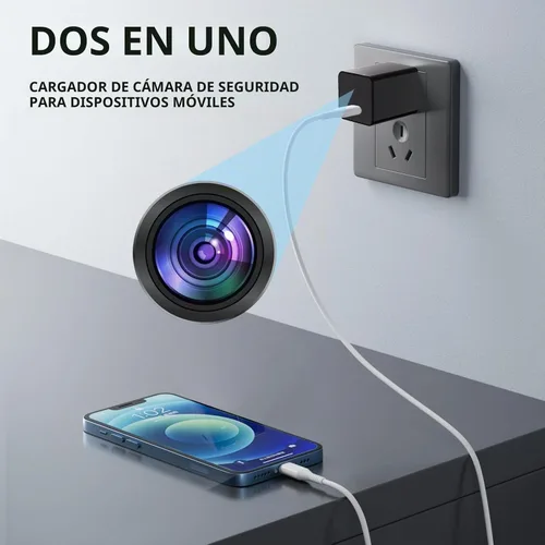 Vista 3 de Minicámara, cámara de vigilancia HD para el hogar, compatible con detección de movimiento. Adecuada para el cuidado de ancianos, niños y mascotas