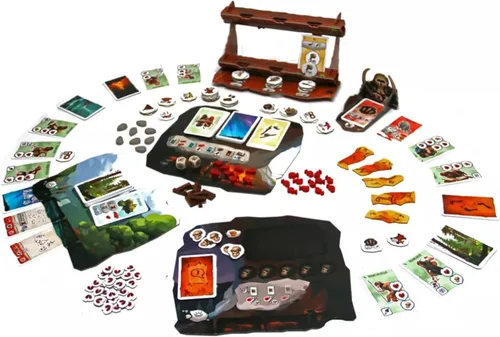 Vista 6 de Asmodee Juego de mesa Paleo: una aventura paleolítica cooperativa para entusiastas de la estrategia, diversión familiar cooperativa para niños