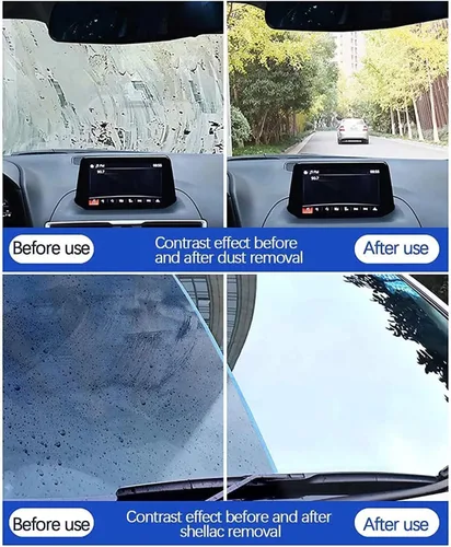 Vista 3 de Hoja de limpieza de vidrio para automóvil, limpieza de ventana para automóvil, líquido limpiaparabrisas, tableta efervescente sólida, adecuada