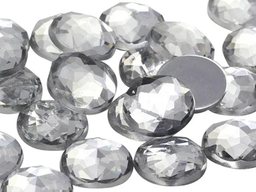 Vista 17 de Joyas de diamantes de imitación acrílicos redondos con parte trasera plana de 0.709 in, adornos de gemas de plástico para cosplay, disfraces