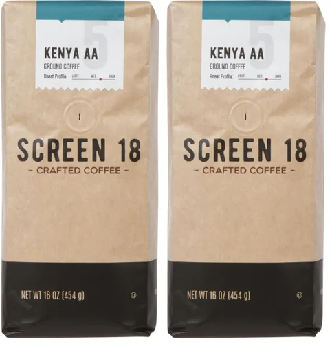 Vista 8 de Screen 18 Kenya AA Café molido de origen único, tostado medio oscuro, 1 libra