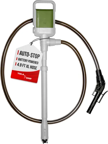 Vista 11 de TERA PUMP TRCDA de 2ª Generación - Bomba de Transferencia de Combustible Portátil con Parada Automática (2.5 Gal/Min) Tubo de Succión Ajustable