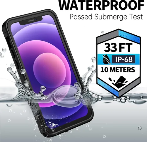 Vista 3 de BEASTEK NRE Series - Funda impermeable para Apple iPhone 12, a prueba de golpes, con certificación IP68, con protector de pantalla integrado, funda