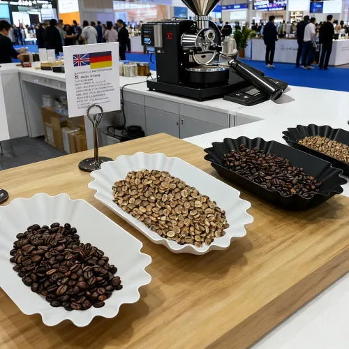 Vista 7 de CAFEMASY Bandeja de muestras de café para ventosas, plato de plástico reutilizable para recoger y pesar, muestra de granos de café