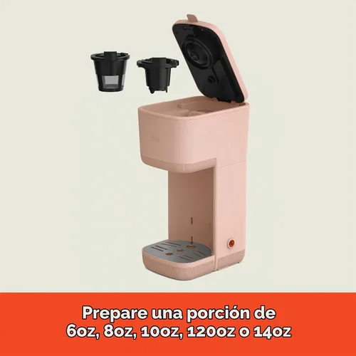 Vista 2 de BELLA Cafetera individual, para cápsulas K-Cup y café molido, bandeja de goteo ajustable y removible, apagado automático y accesorios aptos