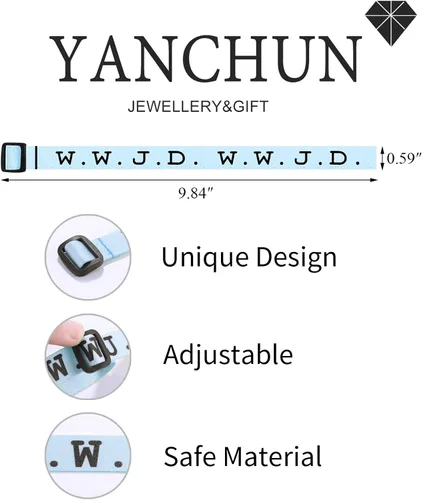 Vista 5 de YANCHUN Pulseras WWJD What Would Jesus Do Bracelets