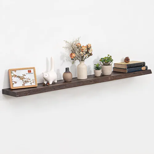 Vista 47 de Estantes flotantes para decoración de pared, estantes rústicos de madera recuperada de 24 x 8 pulgadas, estantes de montaje en pared resistentes