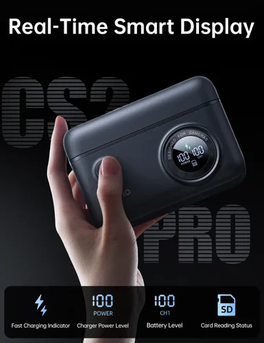 Vista 7 de llano Paquete de 2 baterías Aurora EN-EL25 y cargador USB-C de 20 W para Nikon Z50 II, Z50, Z30, Z fc, capacidad de 1250 mAh, con lector