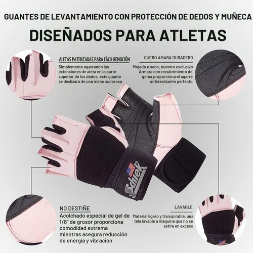 Vista 3 de Schiek Sports Model 540 - Guantes de levantamiento de pesas para mujer