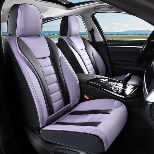 Vista 26 de Coverado Juego completo de fundas de asiento de automóvil, protector impermeable para asiento de automóvil, cojín de asiento de cuero, fundas