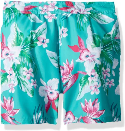 Vista 2 de Kanu Surf Sassy UPF 50+ - Pantalón corto de traje de baño de secado rápido para niña Alania Verde Floral