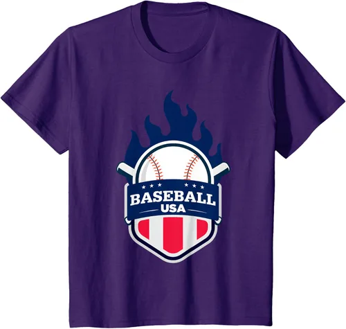 Vista 26 de Baseball USA Support the Team Shirt - Camiseta con la bandera de Estados Unidos, Blanco, S