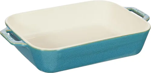 Vista 9 de staub Dish 40511-882 - Plato rectangular, color turquesa, 5.5 x 4.3 pulgadas (5.5 x 4.3 in), de cerámica, apto para horno y microondas