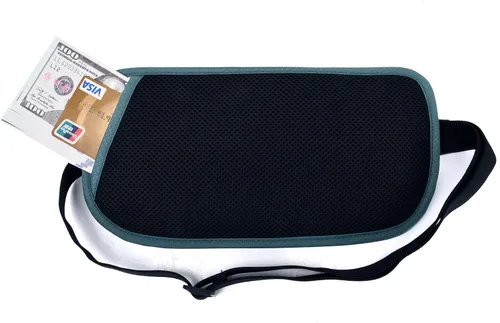 Vista 53 de DAITET Cinturón de dinero, soporte para pasaporte, cartera de viaje oculta segura con bloqueo RFID, riñonera encubierta (negro), Negro, Rfid