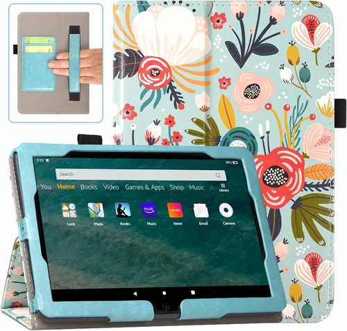 Vista 11 de ACdream Funda para tablet Fire HD 8 y 8 Plus (12ª generación/10ª generación, versión 2022/2020), funda de cuero tipo folio, soporte plegable AA