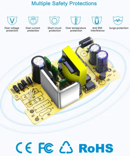 Vista 5 de ALITOVE Fuente de alimentación de 12V 3A DC 12 voltios 3A 36W AC/DC adaptador de corriente 100 ~ 240V AC a DC 12V Convertidor, Negro 2-Pack