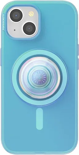 Vista 2 de PopSockets Funda para iPhone 15 con agarre para teléfono y deslizador compatible con MagSafe, Funda para iPhone 15, Compatible con carga inalámbrica