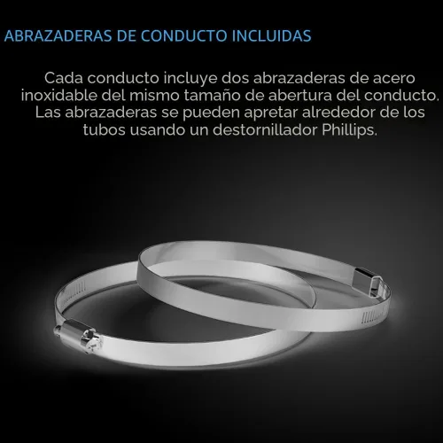Vista 4 de AC Infinity Conducto de aluminio flexible de 4 pulgadas, protección resistente de cuatro capas, 25 pies de largo para calefacción, refrigeración