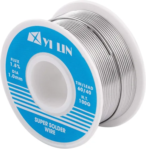 Vista 6 de YI LIN Alambre de soldadura de base de colofonia de plomo de estaño de soldadura 60/40 para soldadura eléctrica (0.024 in/1.76 oz)