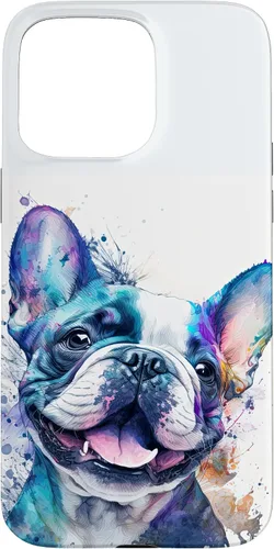 Vista 31 de Cute Frenchie Watercolor Splash Frenchie Puppy Case for iPhone 17