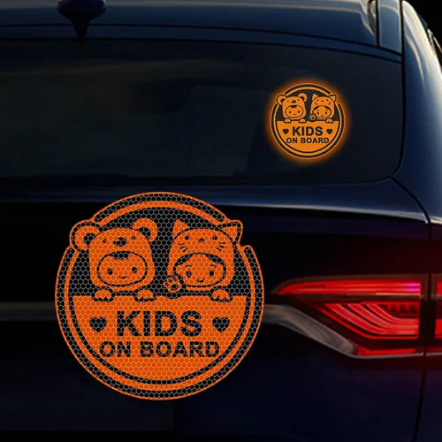 Vista 9 de Adhesivo para automóvil de bebé a bordo, 2 unidades, para niños a bordo, súper fuerte, reflectante, para dos bebés en el automóvil, calcomanías