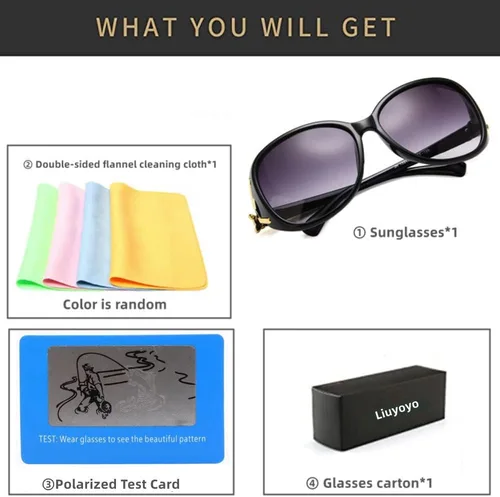 Vista 7 de Lentes de sol polarizados para mujer, lentes de sol modernos y elegantes, con protección UV