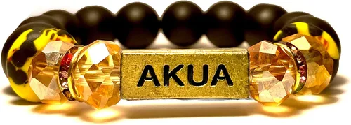 Vista 11 de Pulseras africanas tradicionales con nombre nacido en el día para mujeres de Ghana, materiales naturales, ajuste cómodo y holgado