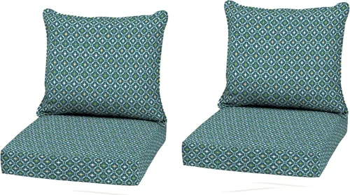 Vista 15 de Arden - Juego de cojines de asiento profundo para exteriores, 22x24, Alana Tile