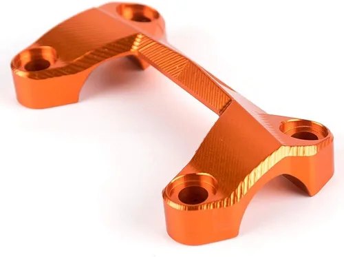 Vista 8 de Para 125 200 390 motocicleta naranja CNC aluminio manillar elevadores cubierta superior abrazadera