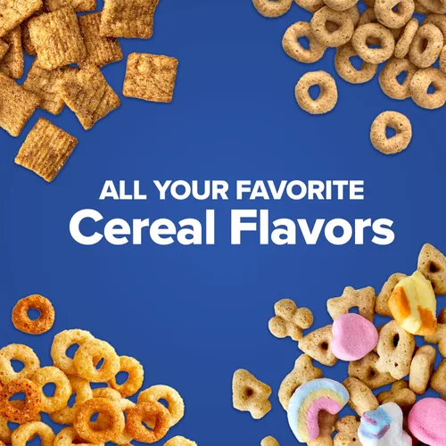 Vista 5 de General Mills Paquete variado para adultos, tazas de cereales de una sola porción, 60
