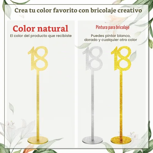 Vista 6 de 30 números de mesa de madera para bodas del 1 al 30 para soportes de recepción, números de mesa de asiento con base de soporte para bodas, fiestas