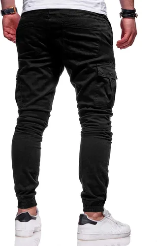 Vista 3 de BUXKR Pantalones cargo para hombre, pantalones casuales de senderismo, pantalones de entrenamiento para hombre