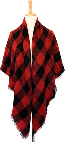 Vista 79 de Wander Agio - Bufanda envolvente con diseño a cuadros o triangular para mujer, cálida y larga, de punto, sensación de cachemira, chal