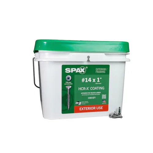 Vista 34 de SPAX Tornillos de madera para cubierta de cabeza plana exterior #8 x 1-1/2 pulgadas, construcción Torx T-Star Plus (550 EA) broca de 3 libras