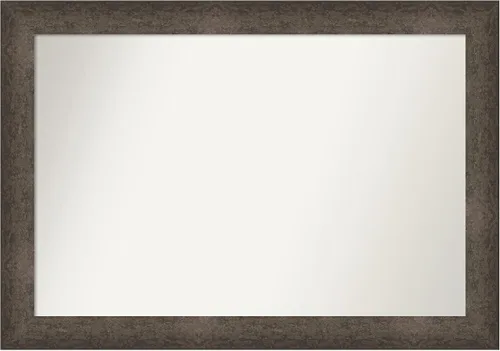 Vista 408 de Amanti Art Espejo de pared personalizado no biselado (25 x 25 pulgadas), marco de bronce acentuado, varios tamaños personalizados, espejo de baño