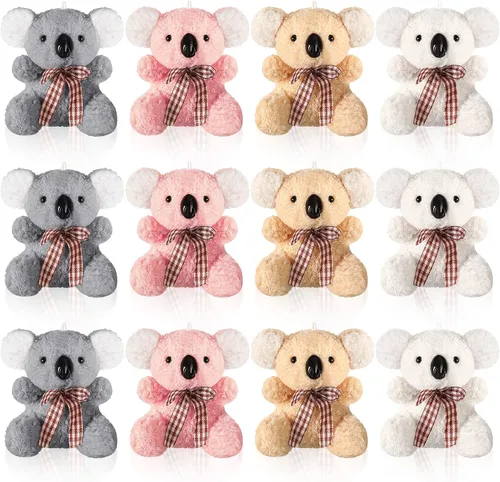 Vista 8 de Zomiboo - 12 piezas de mini conejito de peluche de 3.2 pulgadas, lindo animal de peluche a granel, pequeños conejitos suaves, juguetes de regalo