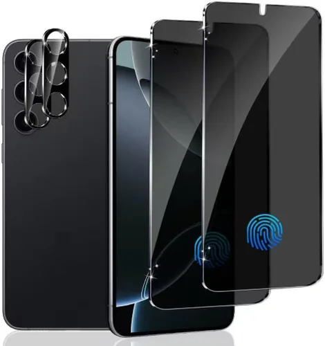 Vista 11 de 2 Pack For Galaxy S23 Privacy Screen Protector With 2 Pack Camera Lens Protector, Anti Spy Private Tempered Glass Film 9H Hardness, Anti