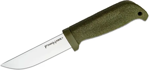 Vista 2 de Cold Steel Finn Hawk 4" Durable Compact German 4116 Steel Fixed Blade Outdoor Bushcraft Game Hunting Utility Knife, 4-1/2" Textured Handle with TPR