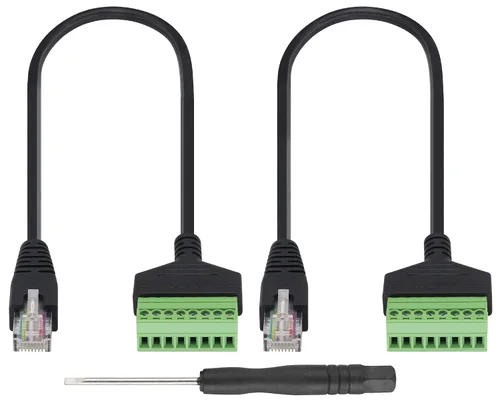 Vista 8 de Adaptador de terminal de tornillo RJ45 macho a 8 pines RJ45/8P 8C, extensor de cable Ethernet Cat5 a 8 pines, terminal de tornillo sin soldadura