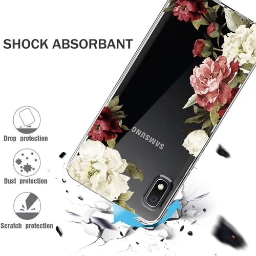 Vista 7 de Funda para Galaxy A10E, para Samsung A10E, funda transparente para niñas y mujeres, TPU suave a prueba de golpes, funda transparente para Samsung