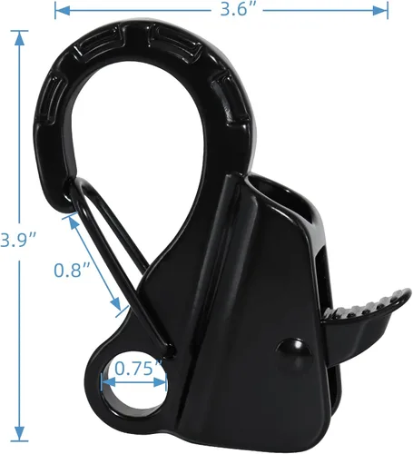 Vista 5 de Gancho de anclaje para barco, fácil de usar, sistema de anclaje sin nudos con liberación rápida, clips de gancho de anclaje de barco de acero