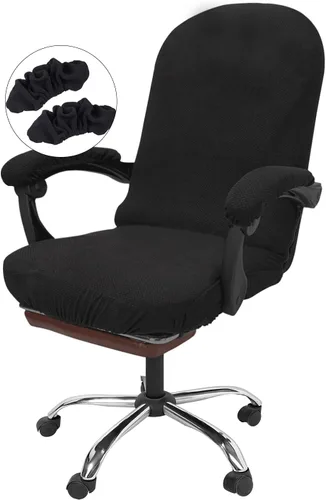 Vista 13 de NeColorLife Funda de asiento grande para silla de oficina de 19.7 a 26 pulgadas, funda elástica para sillas ejecutivas y de juegos, lavable