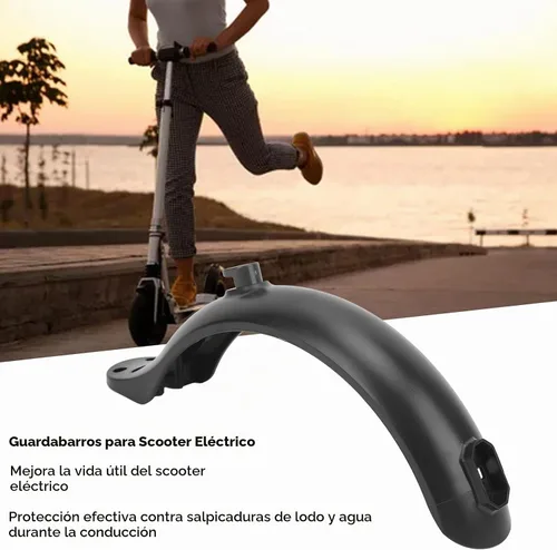 Vista 2 de Guardabarros eléctrico para scooter, 4 agujeros, protector de barro para scooter a prueba de salpicaduras, accesorios para guardabarros, soporte