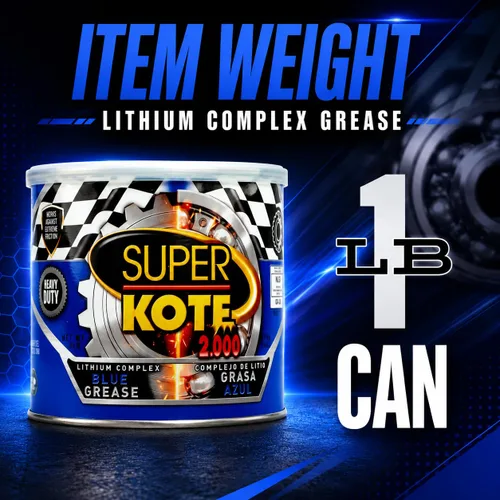 Vista 2 de Grasa compleja de litio Lubricante Superkote 2000 Multipurpose NLGI 2 EP Alta temperatura Automotriz Construcción Industria