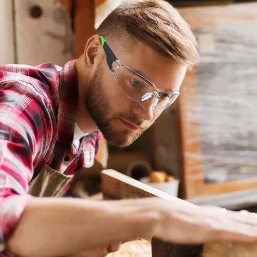 Vista 7 de Lentes de seguridad antivaho con marco ajustable, gafas de protección ocular para hombres y mujeres